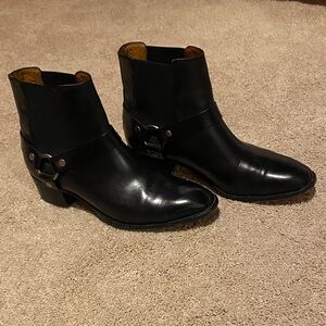 Frye black leather Dara Harness Chelsea boot. 7 1/2